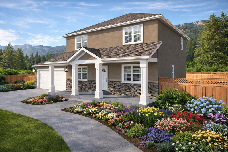 House Blueprint - Exterior - Front Elevation 4 for Farmhouse House Plan #1060-441 - 3 bed, 2.5 bath