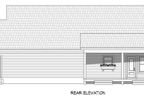 Exterior - Rear Elevation for Craftsman House Plan #932-925 - 3 bed, 2.5 bath