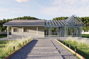 Exterior - Front Elevation 6 for Farmhouse House Plan #1106-174 - 2 bed, 1 bath