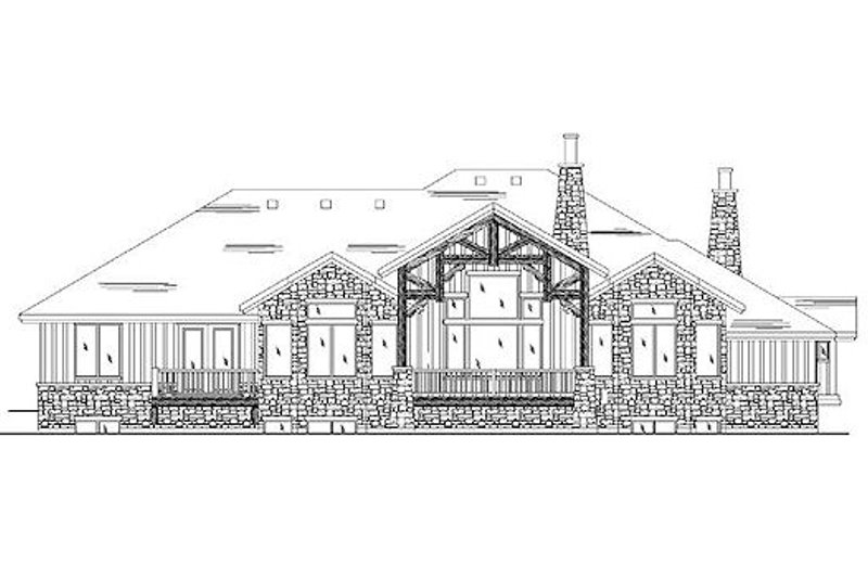 Dream House Plan - Exterior - Rear Elevation for European House Plan #5-305 - 6 bed, 4 bath