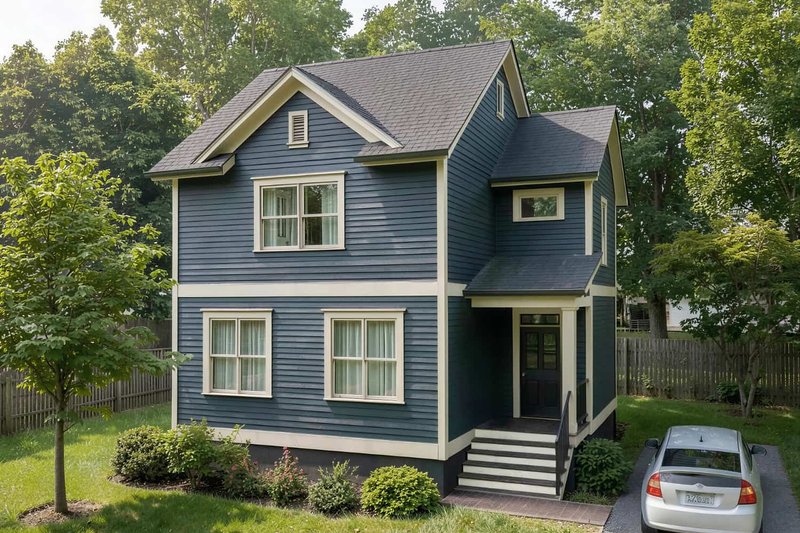 Home Plan - Exterior - Front Elevation 3 for Farmhouse House Plan #79-373 - 2 bed, 2.5 bath