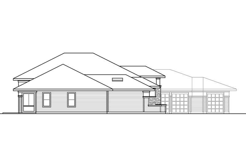 House Plan Design - Exterior - Other Elevation for Prairie House Plan #124-1160 - 3 bed, 4 bath