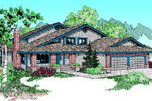 Traditional Exterior - Front Elevation Plan #60-173