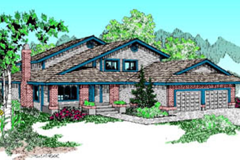 Traditional Style House Plan - 3 Beds 2.5 Baths 2402 Sq/Ft Plan #60-173