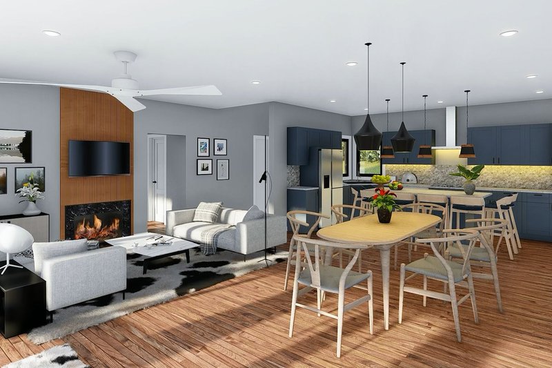 Architectural House Design - Interior - Family Room for Contemporary House Plan #932-1358 - 4 bed, 3 bath
