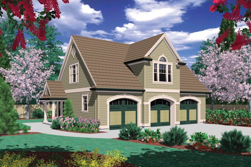 Architectural House Design - Traditional Exterior - Front Elevation Plan #48-550