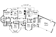European Style House Plan - 6 Beds 4.5 Baths 3710 Sq/Ft Plan #303-348 