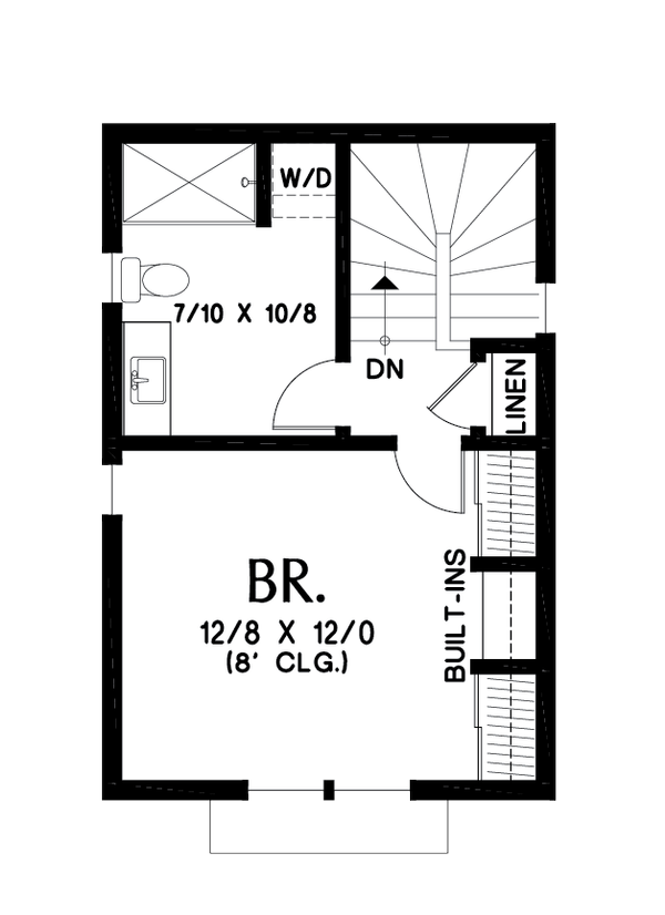 Home Plan - Contemporary Floor Plan - Upper Floor Plan #48-1023