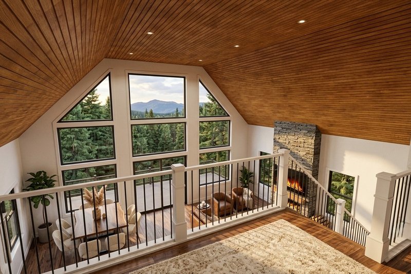 Architectural House Design - Interior - Family Room 1 for Country House Plan #1089-75 - 4 bed, 2 bath