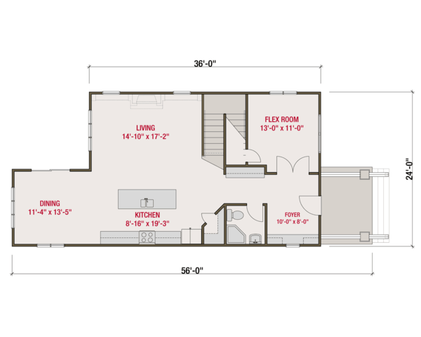 Craftsman Floor Plan - Main Floor Plan #461-60