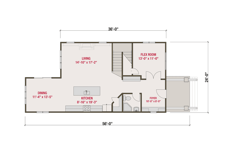 House Design - Floor Plan - Main Floor for Craftsman House Plan #461-60 - 4 bed, 3 bath