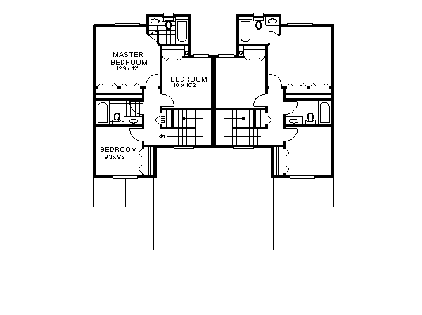 Traditional Floor Plan - Upper Floor Plan #18-249