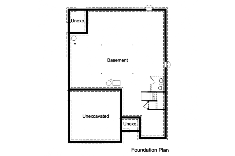 Home Plan - Floor Plan - Lower Floor for Bungalow House Plan #46-436 - 4 bed, 3.5 bath