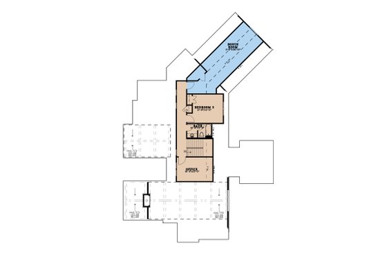 Floor Plan - Upper Floor for Modern House Plan #923-198 - 3 bed, 3 bath