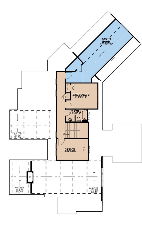 Modern Floor Plan - Upper Floor Plan #923-198