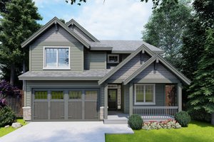 Craftsman Exterior - Front Elevation Plan #53-675