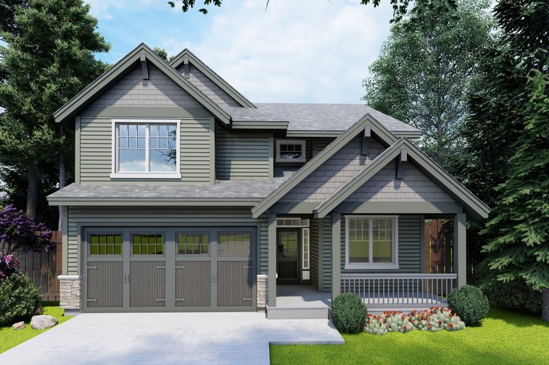 Dream House Plan - Craftsman Exterior - Front Elevation Plan #53-675
