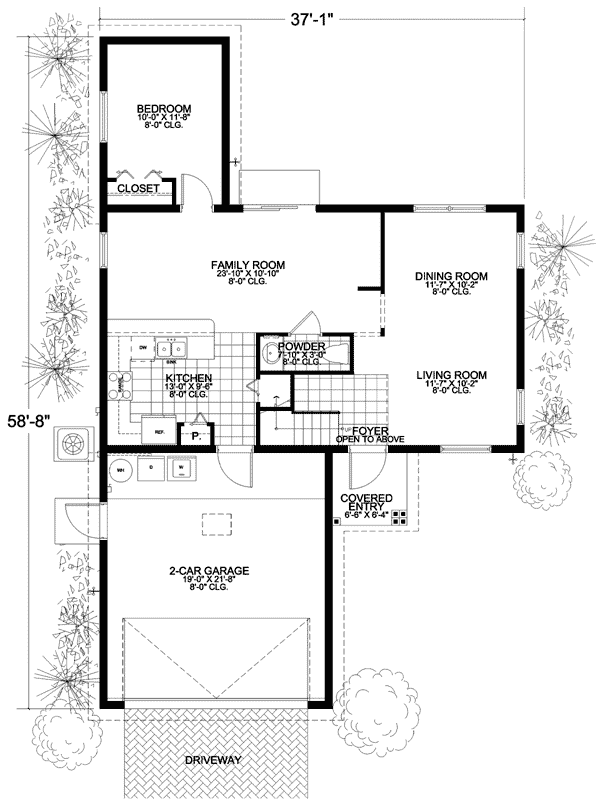 Mediterranean Floor Plan - Main Floor Plan #420-223