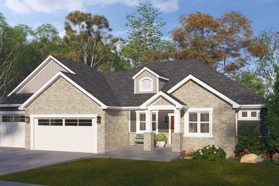Exterior - Front Elevation 4 for Craftsman House Plan #1060-265 - 3 bed, 2.5 bath