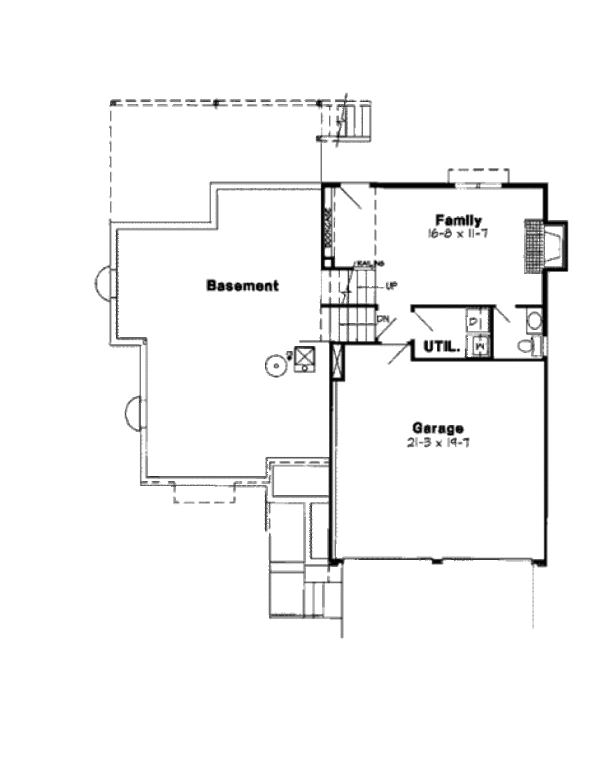 Traditional Floor Plan - Lower Floor Plan #312-723
