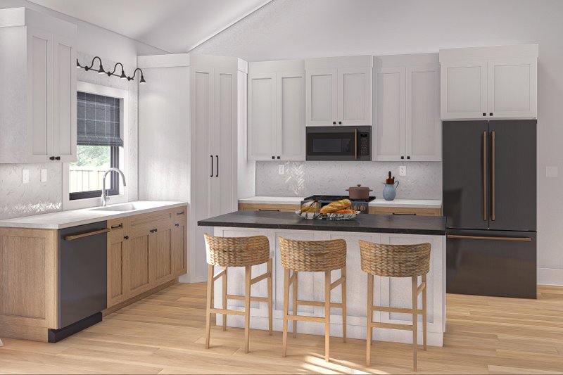 House Blueprint - Interior - Kitchen for Modern House Plan #455-445 - 4 bed, 3 bath