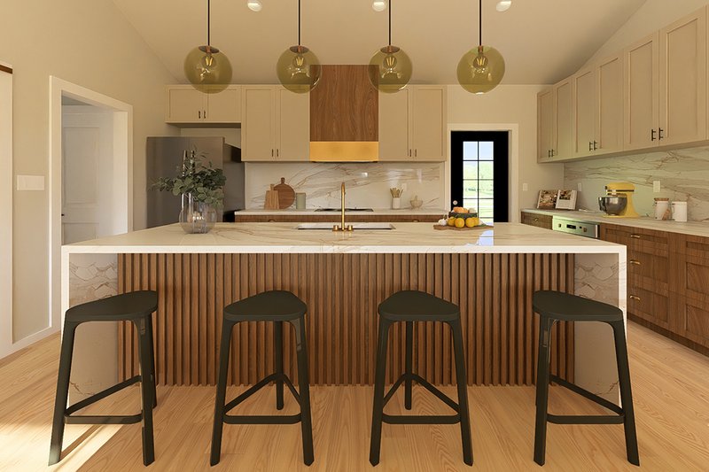 Dream House Plan - Interior - Kitchen 1 for Farmhouse House Plan #126-297 - 2 bed, 2 bath