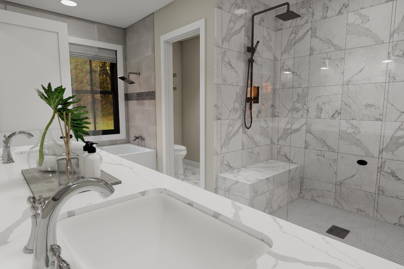 House Blueprint - Interior - Master Bathroom for Bungalow House Plan #51-1375 - 4 bed, 3.5 bath