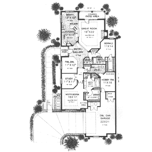 Tudor Floor Plan - Main Floor Plan #310-490