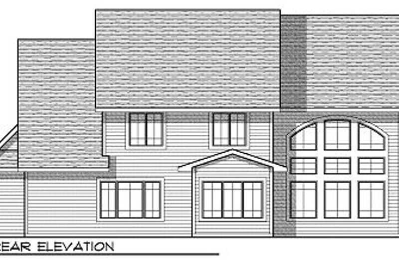 Architectural House Design - Exterior - Rear Elevation for Cottage House Plan #70-880 - 5 bed, 3 bath