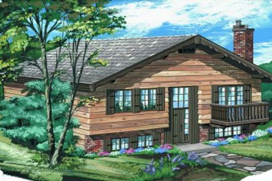 Exterior - Front Elevation for Bungalow House Plan #47-396 - 3 bed, 2 bath