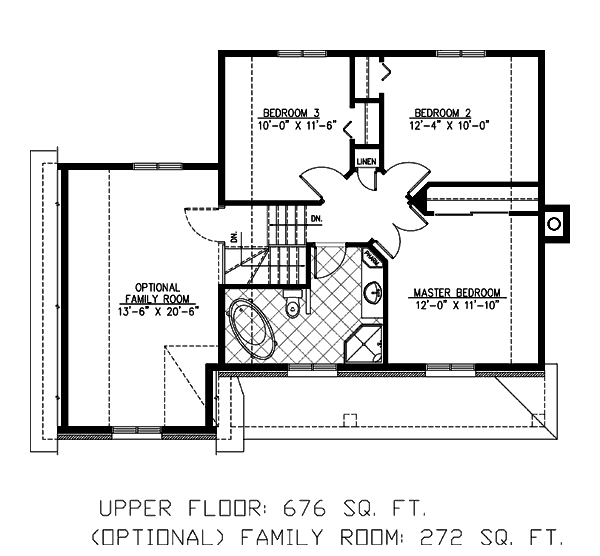 Country Floor Plan - Upper Floor Plan #138-320