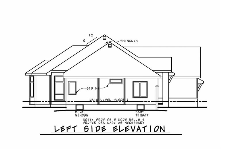 Dream House Plan - Left Side Elevation