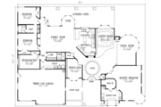 Adobe / Southwestern Style House Plan - 5 Beds 3 Baths 3039 Sq/Ft Plan #1-753 