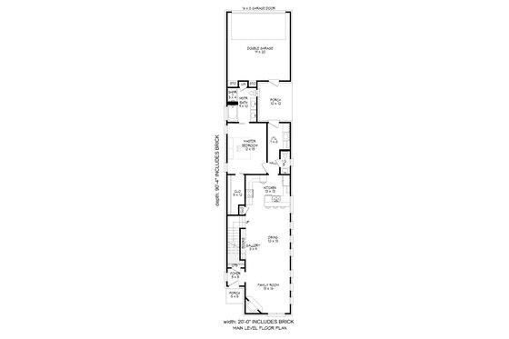 Floor Plan - Main Floor for Traditional House Plan #932-398 - 3 bed, 2.5 bath