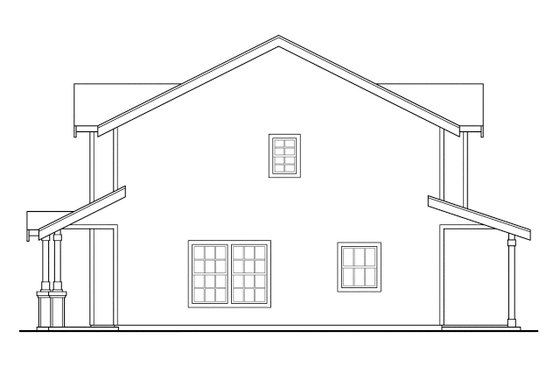 Exterior - Other Elevation 1 for Cottage House Plan #124-1075 - 4 bed, 3 bath