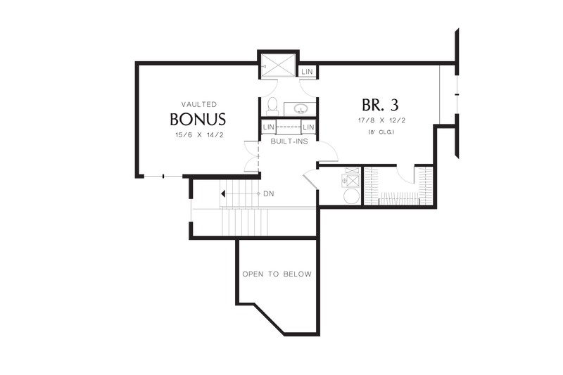 Architectural House Design - Floor Plan - Upper Floor for Craftsman House Plan #48-615 - 4 bed, 3.5 bath