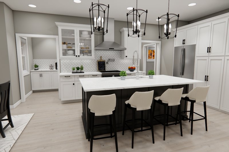 House Design - Interior - Kitchen 1 for Craftsman House Plan #51-1373 - 4 bed, 3.5 bath