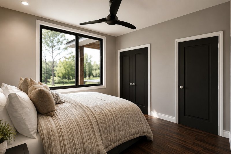 Architectural House Design - Interior - Bedroom 1 for Modern House Plan #1064-496 - 2 bed, 2 bath