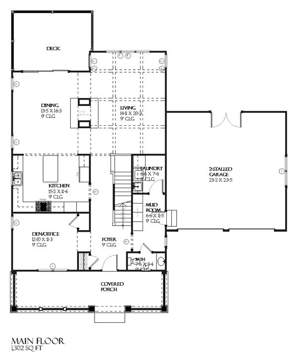 European Floor Plan - Main Floor Plan #901-48