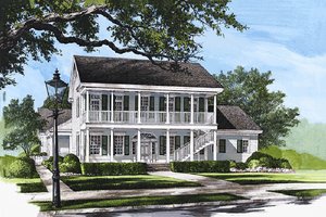 Colonial Exterior - Front Elevation Plan #137-144