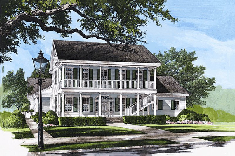 Home Plan - Colonial Exterior - Front Elevation Plan #137-144
