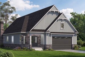 Home Plan - Exterior - Front Elevation for Craftsman House Plan #1057-51 - 2 bed, 2.5 bath