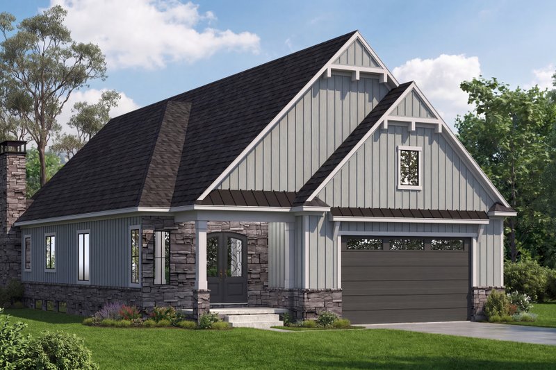 Home Plan - Exterior - Front Elevation 2 for Craftsman House Plan #1057-51 - 2 bed, 2.5 bath