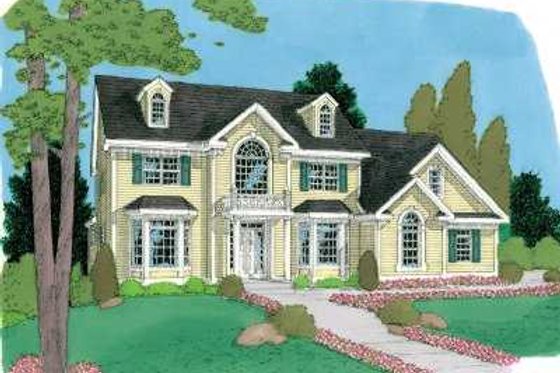 Exterior - Front Elevation for Traditional House Plan #75-150 - 4 bed, 2.5 bath