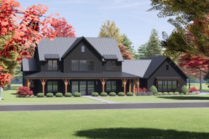 Exterior - Front Elevation 3 for Farmhouse House Plan #1096-7 - 4 bed, 4.5 bath