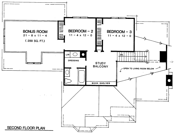 Traditional Floor Plan - Upper Floor Plan #322-128