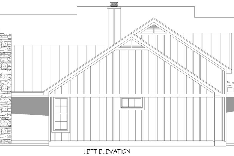 Home Plan - Exterior - Other Elevation for Farmhouse House Plan #932-1317 - 3 bed, 2.5 bath