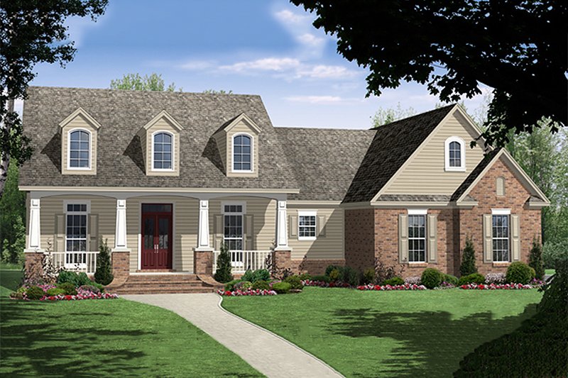 Home Plan - Traditional style home with country details, elevation