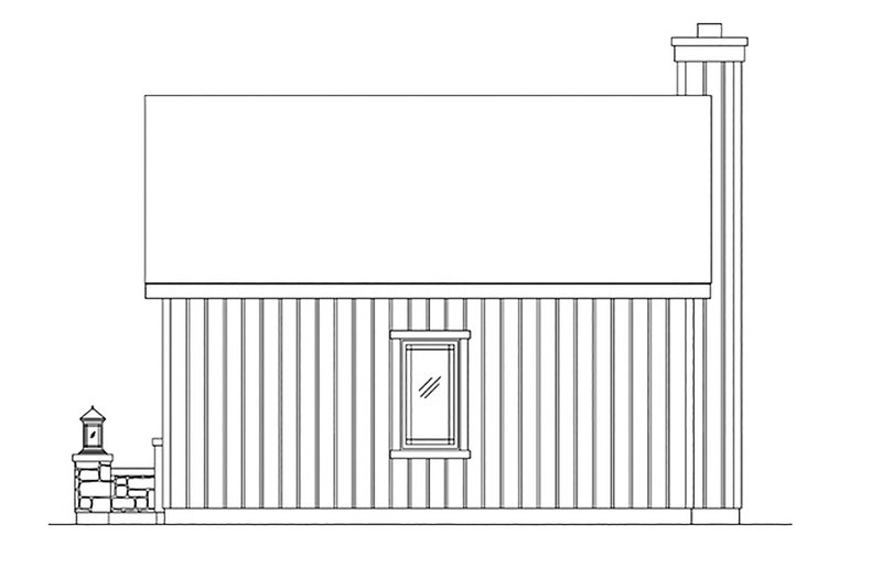House Design - Exterior - Rear Elevation for Cottage House Plan #22-608 - 1 bed, 1 bath