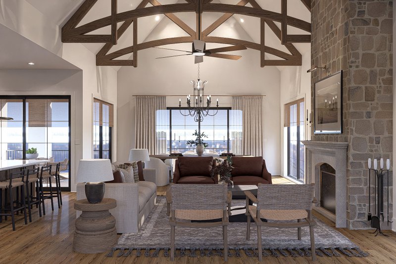 Dream House Plan - Interior - Family Room 1 for European House Plan #455-361 - 1 bed, 1.5 bath